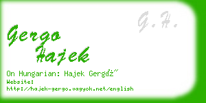 gergo hajek business card